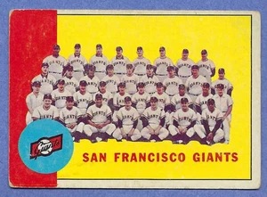1963 Topps Baseball #417 San Francisco Giants Team VG - Picture 1 of 2