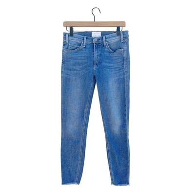 Pantalones de mezclilla McGuire azul deshilachado dobladillo ajustados para mujer talla 28 cortos informales Foto 1 de 4