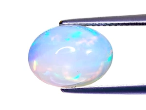 3.795CTS Rainbow multi color flashing natural Ethiopian opal oval shape gemstone - Picture 1 of 4