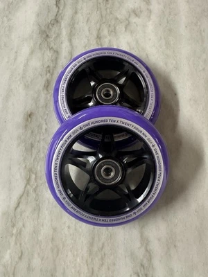 Juego de 2 ruedas de scooter Envy S3 negro/púrpura 110 mm NUEVO Foto 1 de 3