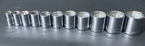 NOS VINTAGE WRIGHT TOOL 3/8” SAE STD 11pc SOCKET SET 6pt CHROME 3/8” - 1” USA - Picture 1 of 18