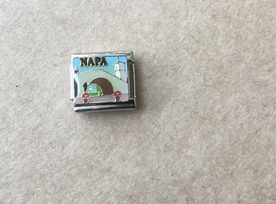 Napa Home california  Italian Charm modular Link Stainless Steel Enamel 9mm  - Image 1 of 3