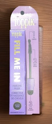 Relleno de línea de cabello Toppik Fill Me In NEGRO Noir 0,176 oz Foto 1 de 2