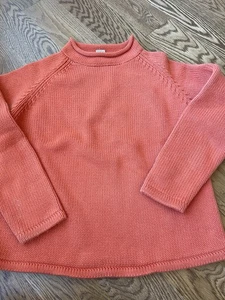 Vintage L.L. Bean Pullover Rollkragen Strick 100% Baumwolle 0 WU53 Damen Größe Small Koralle - Bild 1 von 6