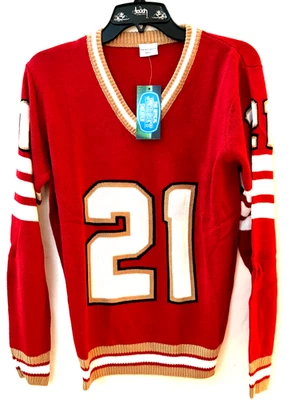 San Francisco 49ers Deion Sanders 球衣毛衣-XL-全新带标签-经典 NINERS Wear — 第 1/2 张图片