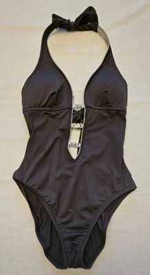 Traje de baño Boston Proper estándar de una pieza para mujer, negro talla 4 Foto 1 de 4