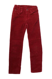 Jacadi Boys Cotton Corduroy Zippered Stretch Casual Ankle Pants Red Size 8 - Picture 1 of 5