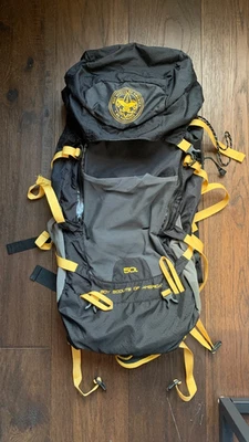 Boy Scouts Outdoor Arrowhead Style Hiking Backpack, Rucksack 50L Black/Yellow - Image 1 of 4