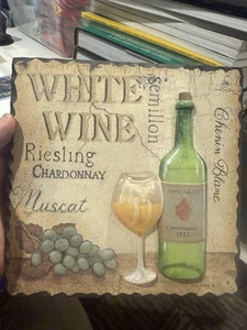 🍷 Placa de vino blanco resina texturizada 3D (Kim Lewis) 🇮🇹 🇺🇸 🇪🇸 🇫🇷 🇨🇱 - Imagen 1 de 5