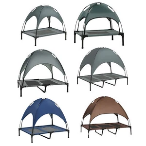 Elevated Pet Bed Dog Foldable Cot Tent Canopy Instant Shelter Outdoor - Picture 1 of 45