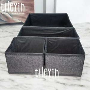 4-Piece Foldable Drawer Organiser Storage Boxes – Tidy Divider for Wardrobe - Picture 1 of 10
