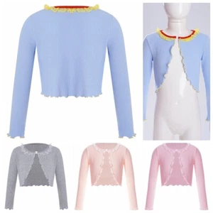 Girl Dancewear Autumn Cardigan Sport Top Spring Coat Yoga Daily Dancing Jazz - Picture 1 of 7