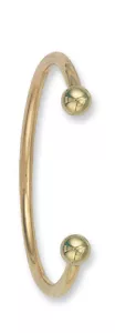 Mens Gold Torque Bangle Gents Solid 9 Carat Yellow Gold Bracelet Hallmarked - Picture 1 of 1