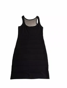 Guess Womens Size M Black Round Neck Bandage Seamless Bodycon Dress - Picture 1 of 12