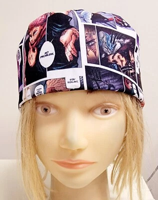 JUJUTSU KAISEN ANIME COLOR MANGA MEDICAL NURSE SCRUB CAP ( 2 SIZE SELECTION )  - Image 1 of 4