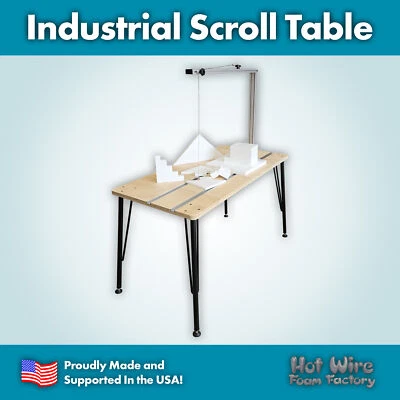 Industrial Scroll Table Foam Cutter Styrofoam EPS Polystyrene & XPS Cutting Tool - Image 1 of 4