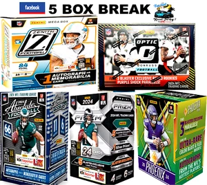 ATLANTA FALCONS 2024 PANINI OPTIC PRIZM ABSOLUTE NFL 5 BOX BREAK🏈 - Picture 1 of 8