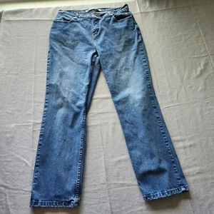 Harley Davidson Jeans Womens 14 P 32x29 Blue Denim Stretch Straight Leg - Picture 1 of 19