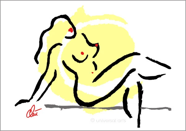 JACQUELINE DITT - Hot Girl S. Moon.A2 sign.ltd.Orig.Druck Grafik gr.Akt Pin Up - Bild 1 von 2