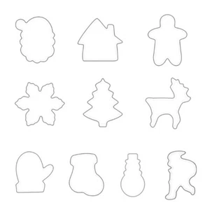 Stainless Steel Christmas Cookie Cutters 3D Cartoon Fondant Cake Mold Non-Stick - Picture 1 of 8