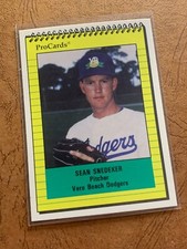 SEAN SNEDEKER 1991 ProCards Vero Beach Dodgers EX/NM PWE SHIP