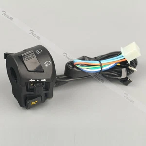 Bocina de manillar de motocicleta 7/8 luz de señal de giro haz alto/bajo PASS interruptor izquierdo #C3 - Imagen 1 de 6
