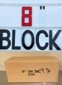 Insegna Flessibile da Esterno Stile Blocco Lettere | 8" su 9-7/8" Nero/Rosso | 290 ct - Foto 1 di 6