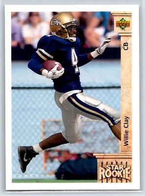 1992 Upper Deck Willie Clay Rookie Detroit Lions RC #7 - Image 1 of 2