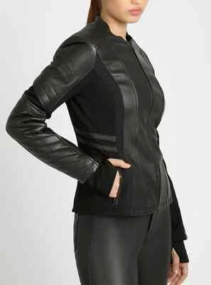 Blanc Noir Angel Falls Moto Sz Small Black New MSRP $380 - Image 1 of 4