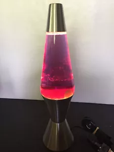 1990’s Silver Streak Series Lava Lamp Light Lava Lite Silver Base Yellow Lava - Picture 1 of 13