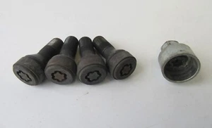 Genuine Used MINI Locking Wheel Bolt / Nut Full Set with Key for R56 R55 R57 R58 - Picture 1 of 1