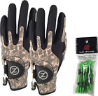 Zero Friction Men's Compression-Fit Synthetic Golf Glove 2 Pack, Universal Fit