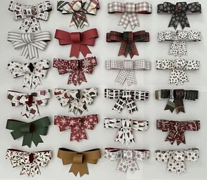 ¡NUEVO! Arcos de regalo de Navidad de papel hechos a mano - Juego de 24 - 5" de ancho x 3" de largo - Imagen 1 de 13