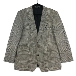 Oleg Cassini Blazer Mens 44R Tan Tweed Business Classic Light Academia Dad Core - Bild 1 von 9