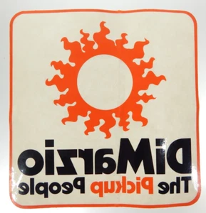 Calcomanía de vinilo para ventana de distribuidor de música DiMARZIO PICKUP 7 x 7,25" de colección años 80 90 sin usar - Imagen 1 de 4