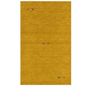 Gold Tribal Pictorial Design Small 3X5 Gabbeh Modern Rug Entryway 3'1x4'11 - Picture 1 of 13
