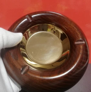 Wooden Lacquered Ashtray - Picture 1 of 15