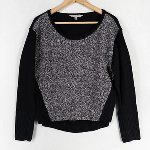 Athleta Brindle Crew Sweater Womens Sz Small Black Wool Blend Pullover Casual - Picture 1 of 8