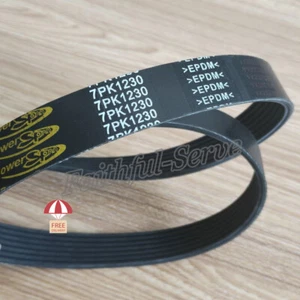 Replace For K-Tuned AC PS Eliminator Kit Serpentine 7PK1230 V-Belt 7-Ribs 123CM - Picture 1 of 7