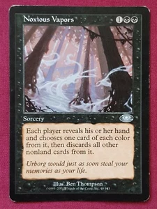 Magic The Gathering PLANESHIFT NOXIOUS VAPORS black card MTG - Picture 1 of 2