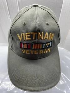 Vietnam Veteran Cap Strap Back Hat RothCo One Size Fits All Olive Green - Picture 1 of 9