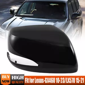 for Lexus 2013~2020 LX570/2010~20 GX460 Passenger Side Mirror Cover Gloss Black - Picture 1 of 13