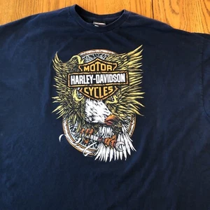 Harley Davidson T Shirt 3XL DUNKELBLAU OCONOMOWOC, WI Eagle Grafik knackig gepflegt - Bild 1 von 8