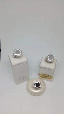 ANELLO ARGENTO CHEVALIER SCUDO UNISEX ZIRCONI GAMBO REGOLABILE RODIATO EXPLOIT - Immagine 1 di 2