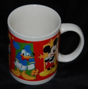 Disney Mickey, Goofy, Donald, & Pluto Mug, Made In Madrid Spain - Picture 1 of 6