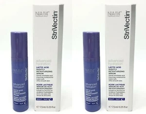 StriVectin Lactic Acid Nightly Retexturizing Serum 0.25oz 7.5ml set x 2 = 0.5oz - Picture 1 of 1