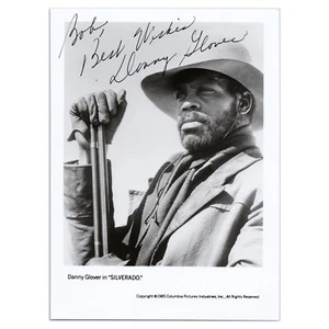 Fotografía firmada de Danny Glover - Autógrafo de los años 80 - Película Silverado Western - Imagen 1 de 2
