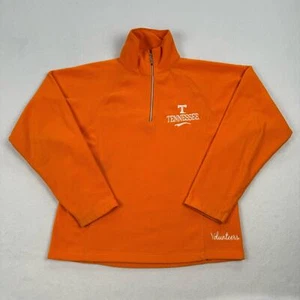 Vintage Starter Tennessee Vols Jacket Womens Sz Small Orange Fleece 1/4 Zip NCAA - Picture 1 of 14