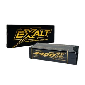 Team Exalt X-Rated 4400mah 150c 2s 7.4v Shorty Lipo Battery 5mm Bullets EXA3201 - Picture 1 of 1