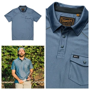 Howler Bros Shirt Men's Medium Ranchero Tech Polo Blue Golf Breathable 2025 NWOT - Picture 1 of 6
